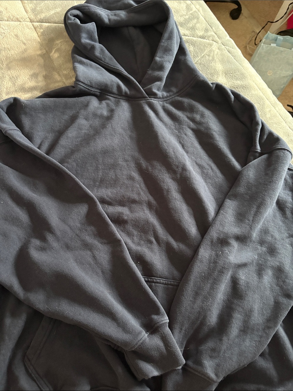 Men's Classic Dark Navy Hooded Sweatshirt